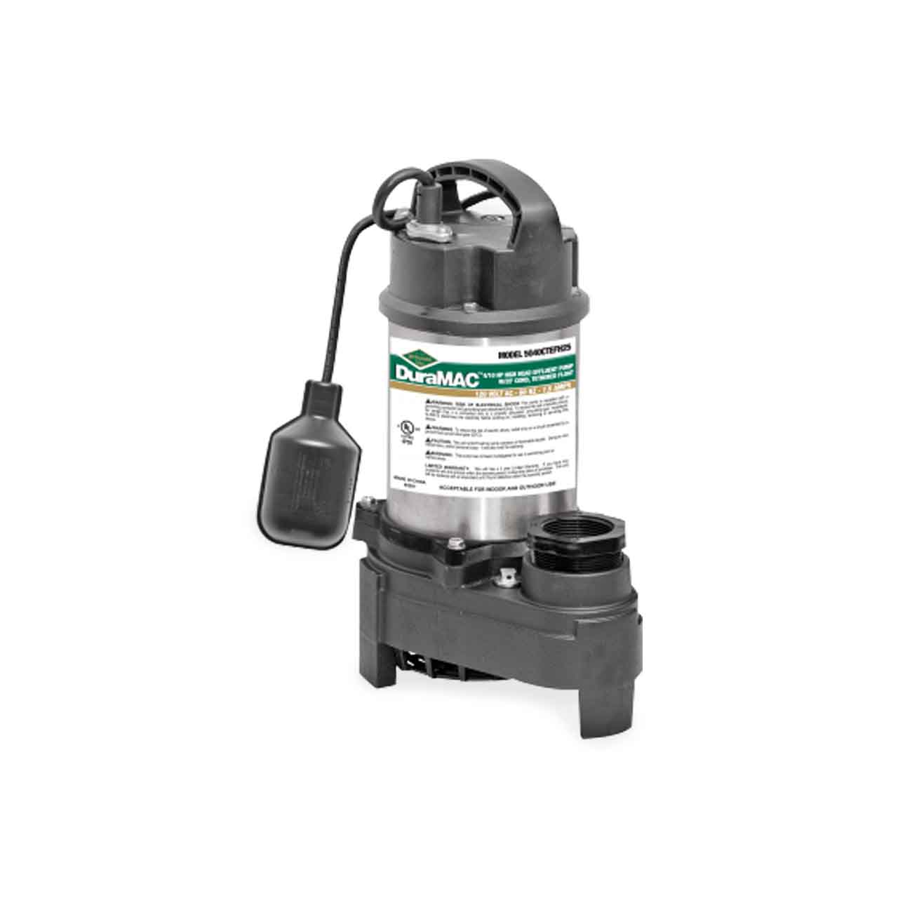 A.Y. McDonald 5050CTEFH25 High Head Effluent Pump 0.5 HP 120V 1PH 25' Cord Automatic