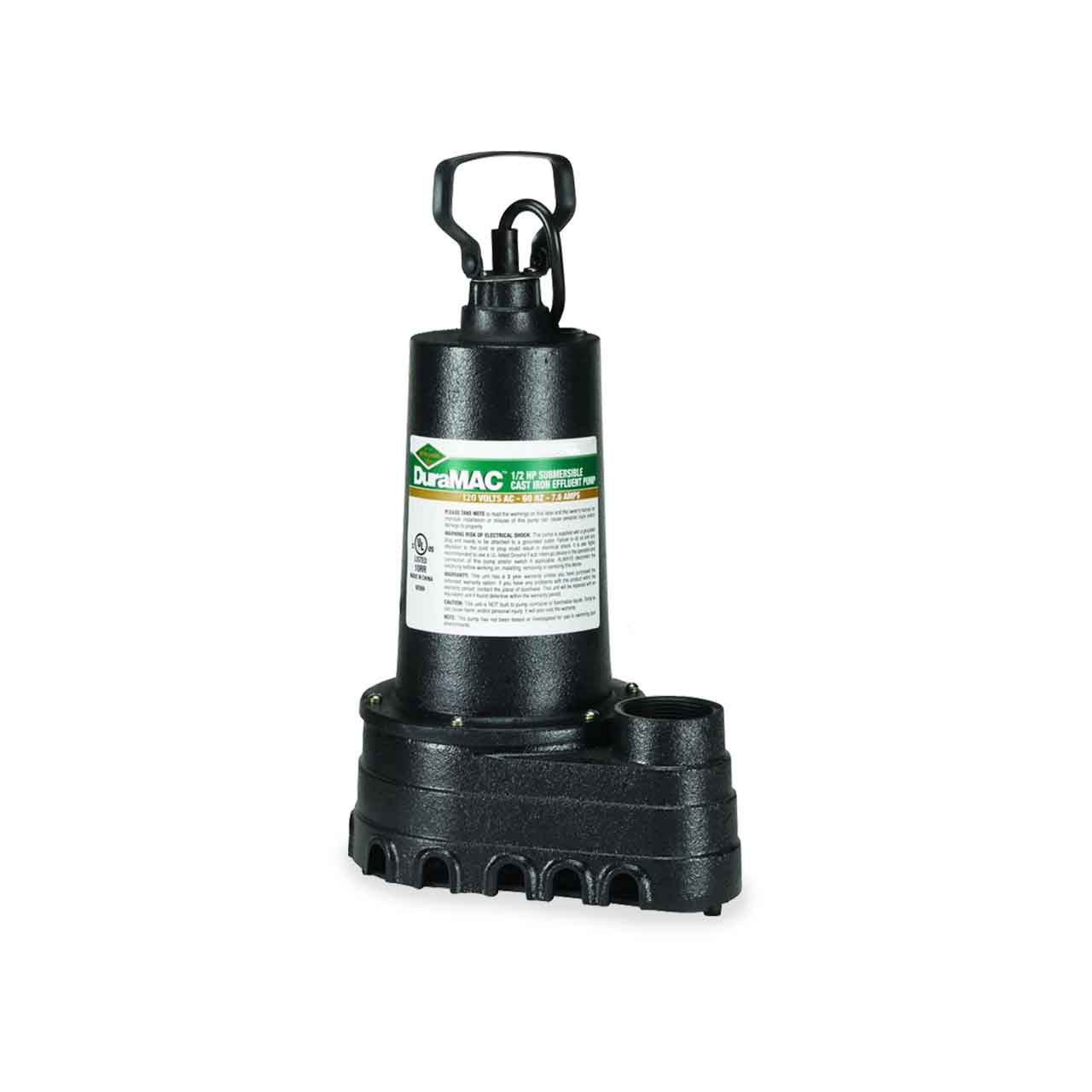 A.Y. McDonald 5050CUEF Effluent Pump 0.5 HP 120V 1PH 10' Cord Manual