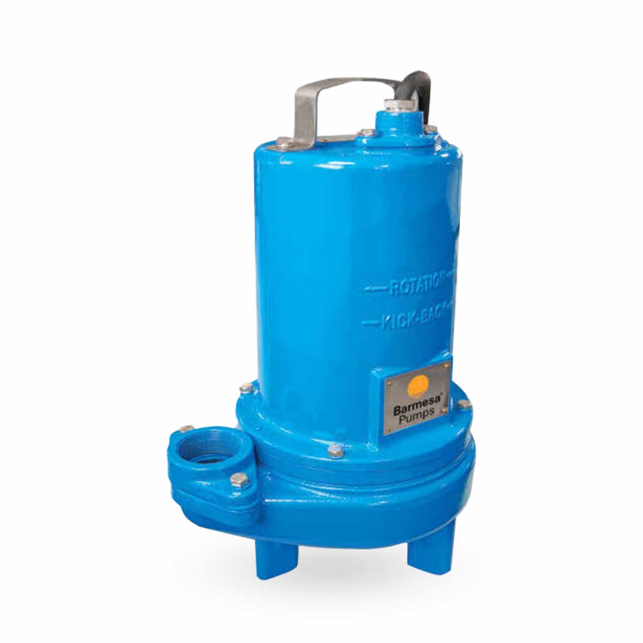 Barmesa 2BSE74SS Submersible Non-Clog Sewage Pump 0.75 HP 460V 3PH 30' Cord Manual