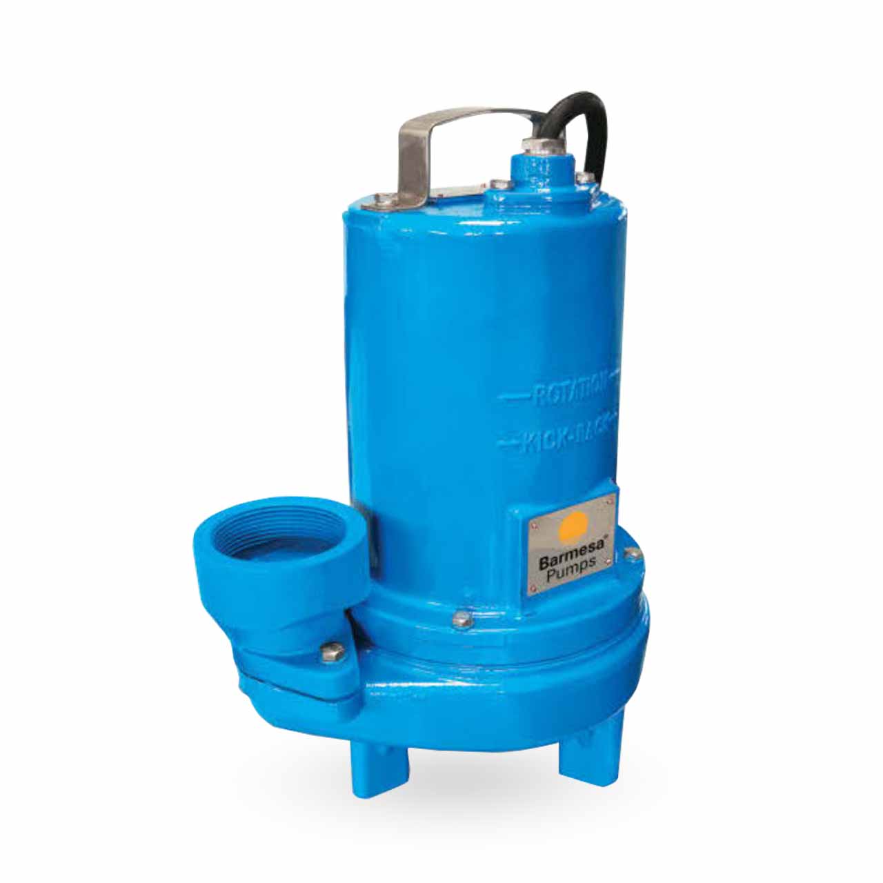 Barmesa 3BSE103SS Submersible Non-Clog Sewage Pump 1.0 HP 200/230V 3PH 30' Cord Manual
