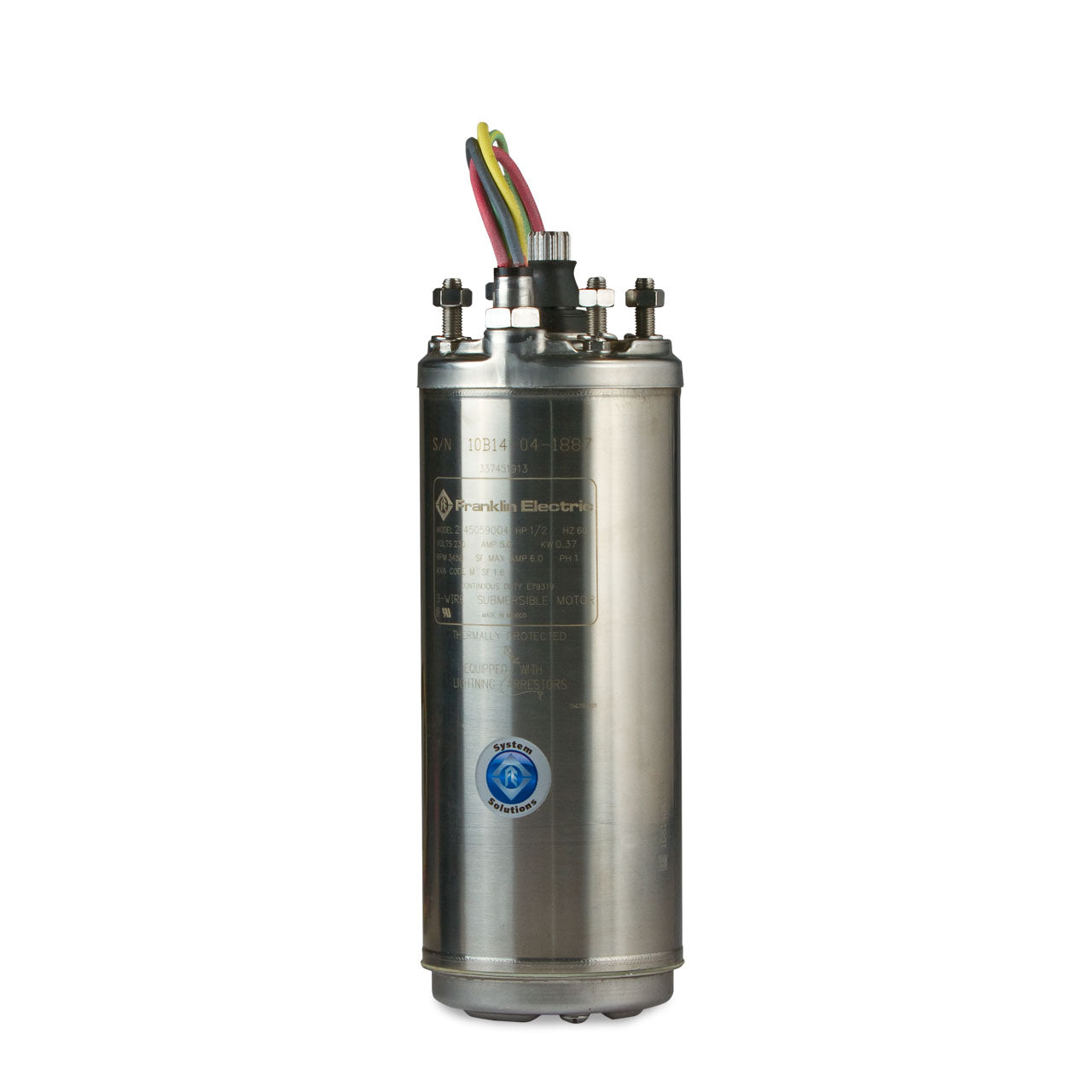 Franklin Electric 2145089003 Super Stainless Water Well Motor 4" 1.0 HP 230V 3-Wire Single-Phase