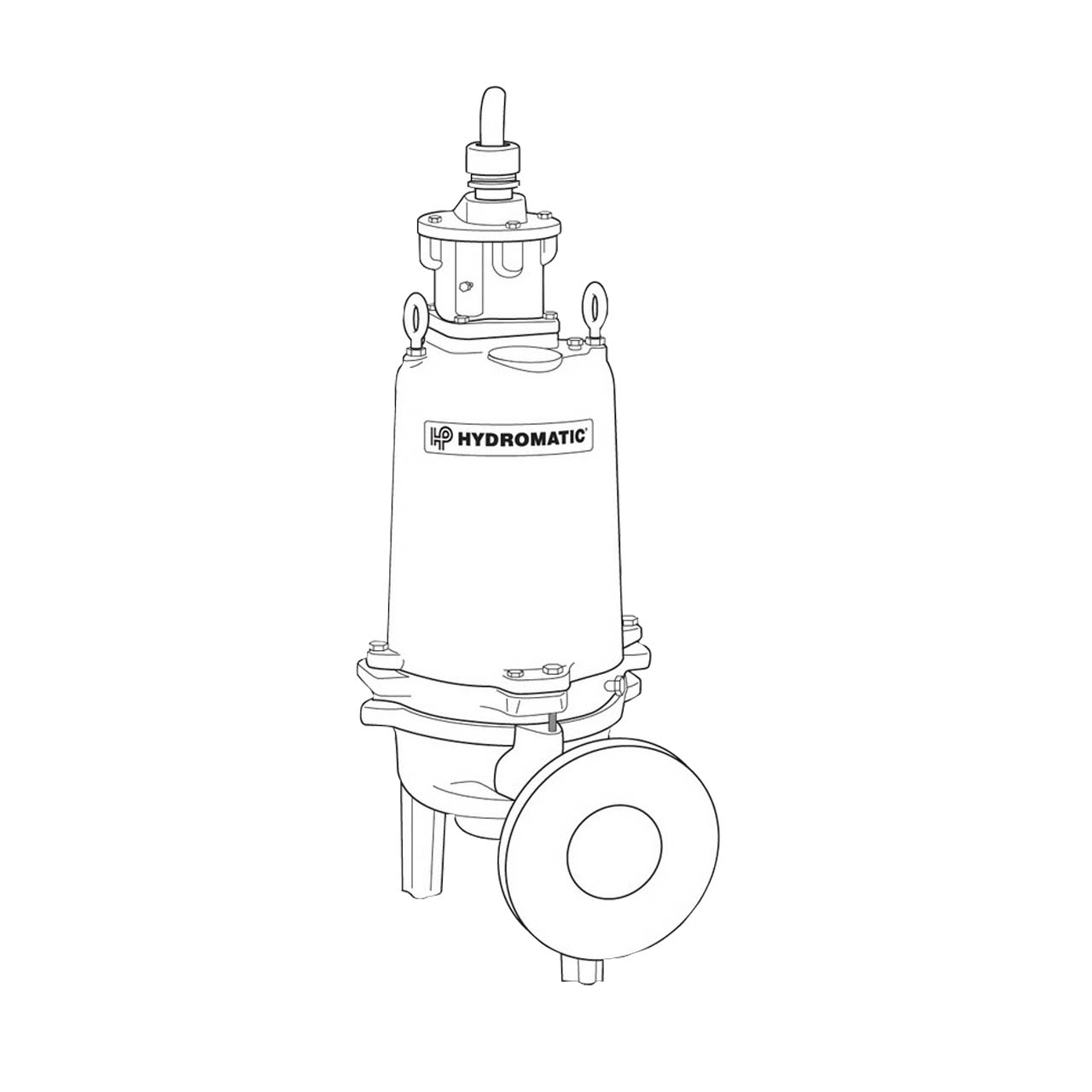 Hydromatic S4HRC1500M6-2 Submersible Solids Handling Pump 15 HP 200V 3PH Manual 35' Cord