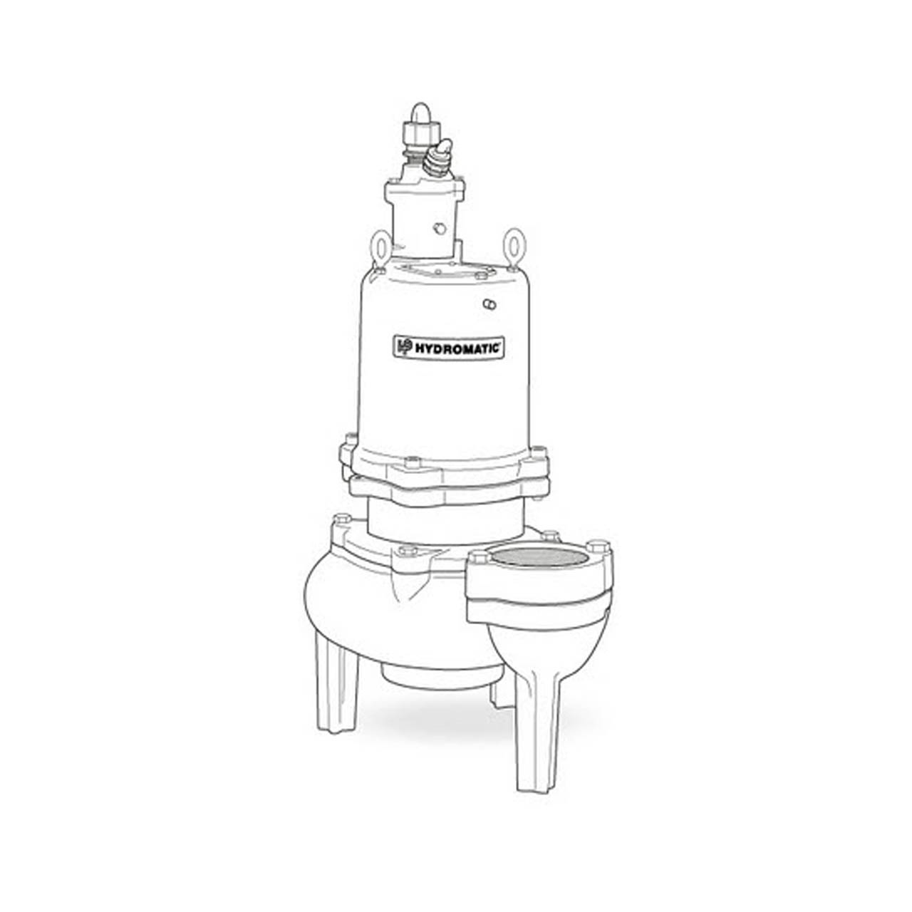 Hydromatic S4H500M5-4 Submersible Solids Handling Pump 5.0 HP 575V 3PH Manual 35' Cord