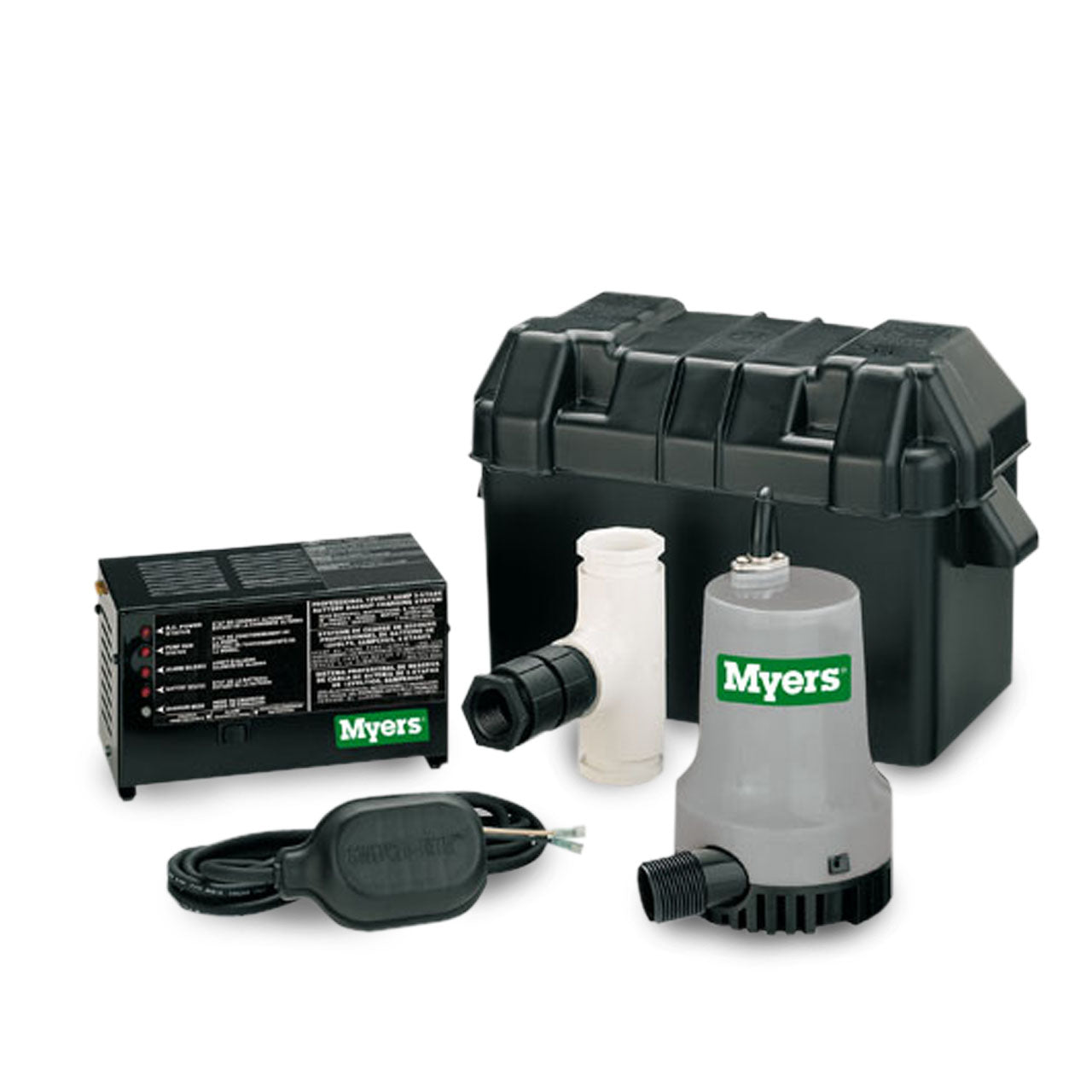 Myers MBSP Plus-18T 12 Volt Battery Standby Pump System with Control and Alarm