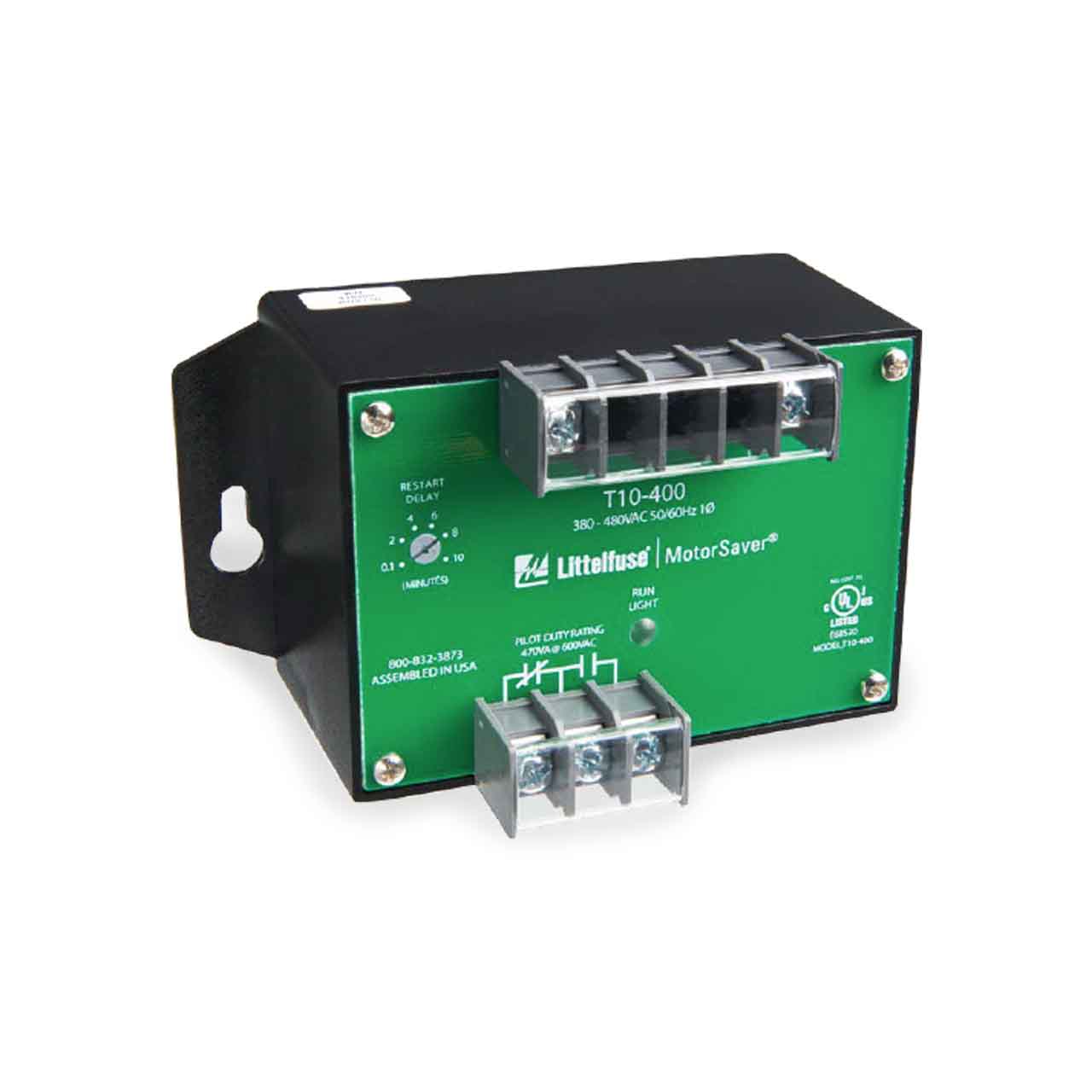 Littelfuse T10S-400 On-Delay Timer 460V Adjustable Restart Delay 0.5-12 Seconds