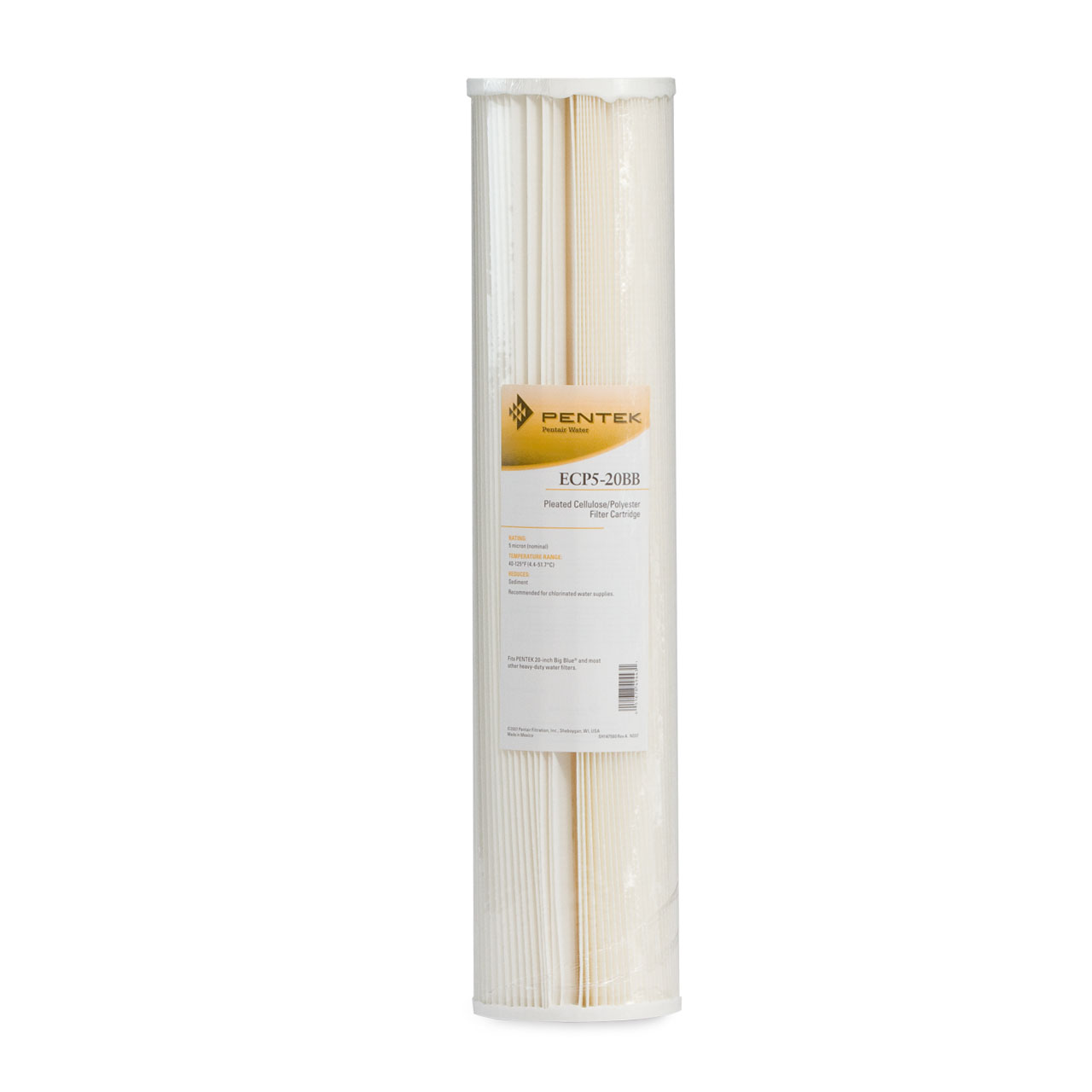 Pentek R30-20BB Pleated Polyester Cartridge 4.5" X 20" 30 Micron