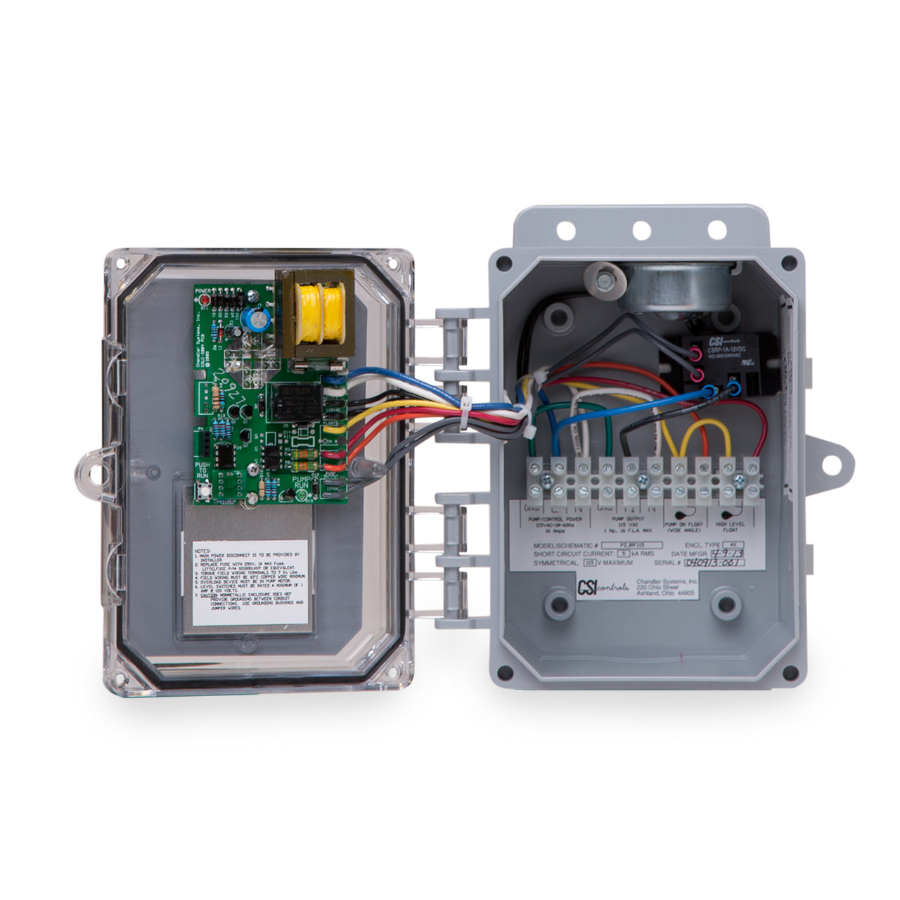 CSI Controls PZJRF Power Zone Jr. Single Phase Simplex Control Panel