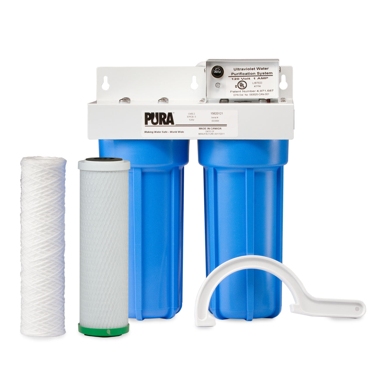 PURA UVB Series Model UVB2-EPCB/SD 2 GPM Ultraviolet Water Treatment System, 120V