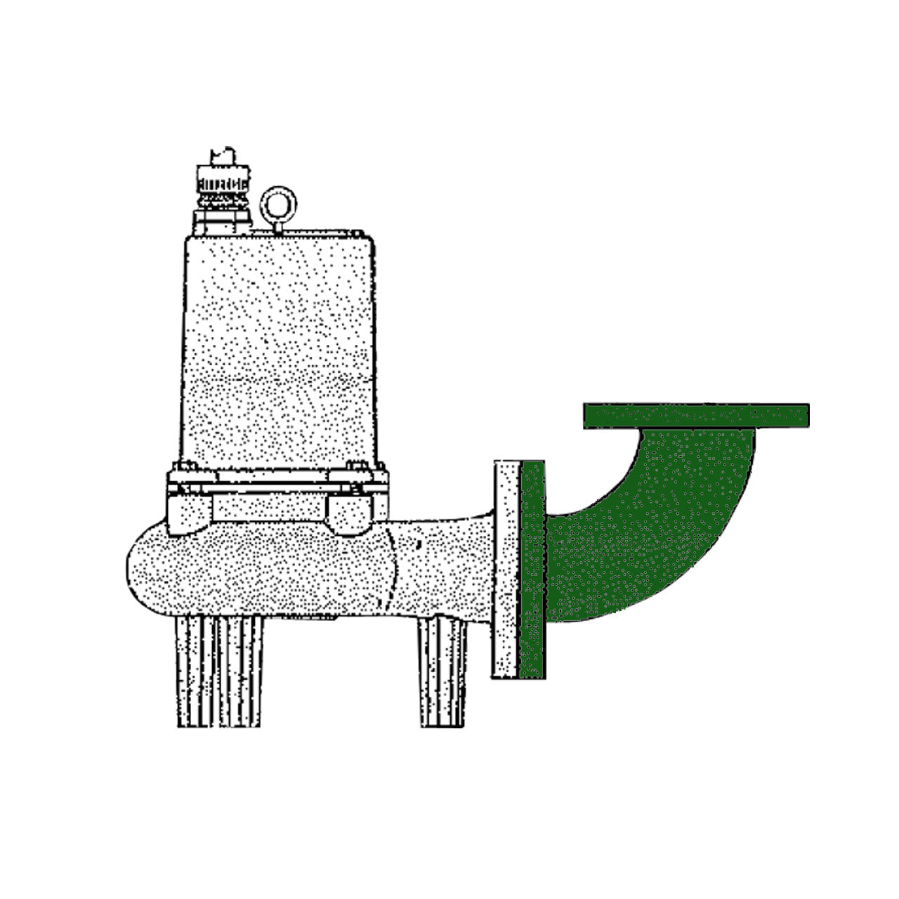 Hydromatic 90° Elbow Flange 3"