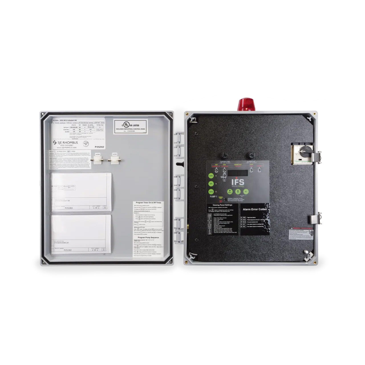 SJE-Rhombus Model IFS5 3-Phase 208/240/460/600V Simplex Control Panel