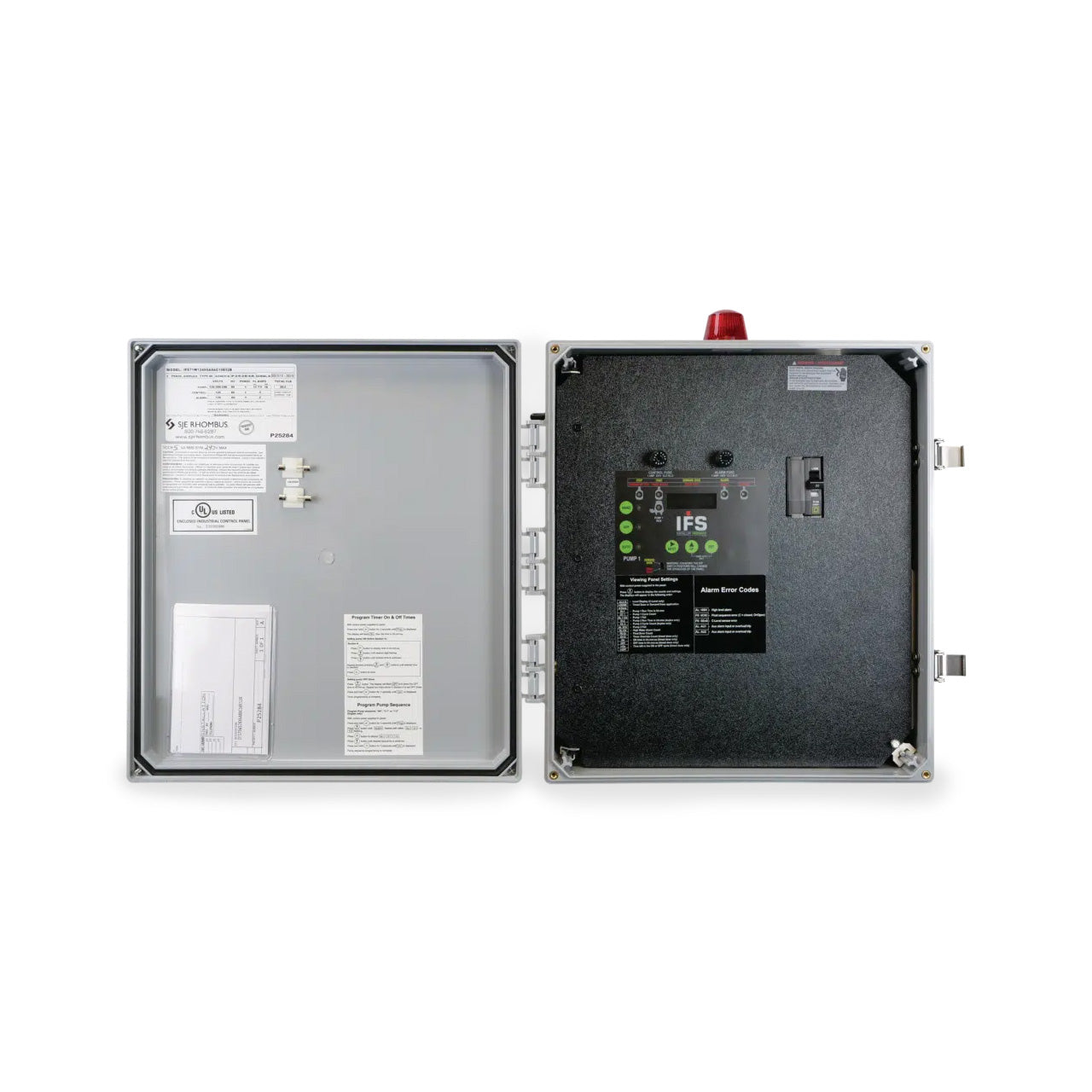 SJE-Rhombus Model IFS Single Phase 120/208/240V Capacitor Start/Run Simplex Control Panel