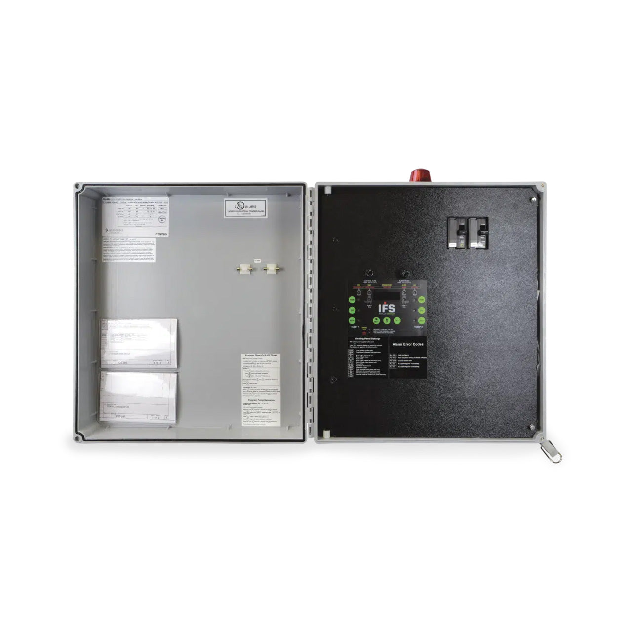 SJE-Rhombus Model IFS8 Single Phase 120/208/240V Capacitor Start/Run Duplex Control Panel