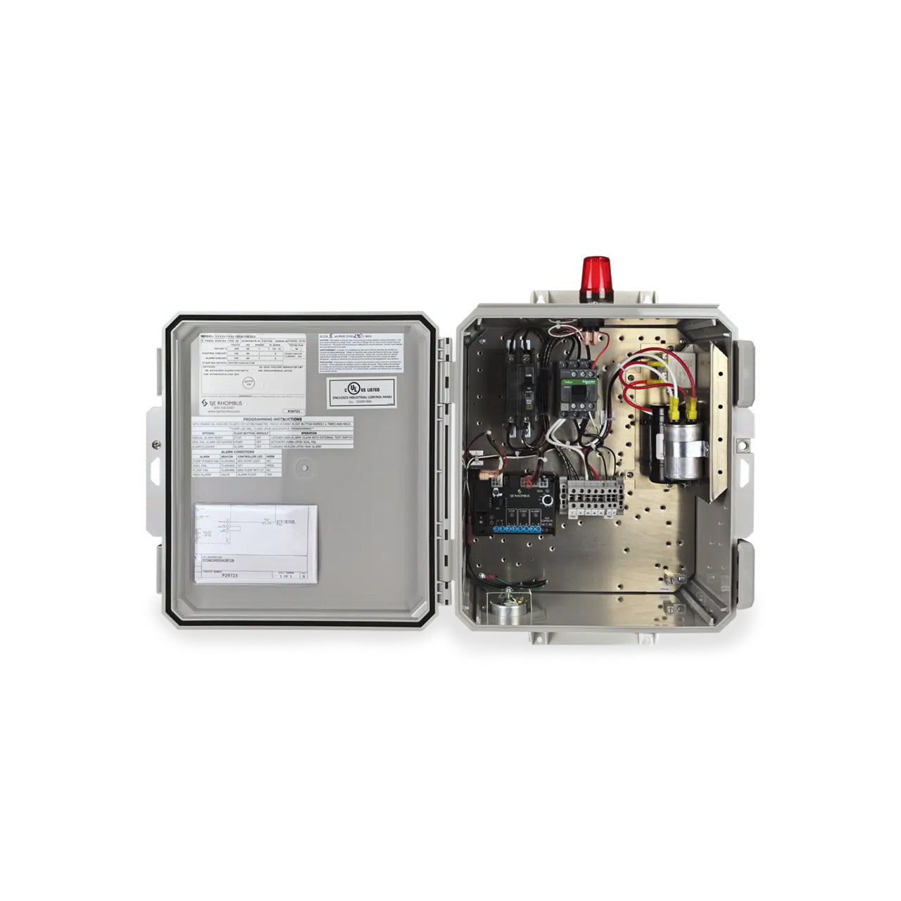 SJE-Rhombus Model 113 Simplex Single Phase Capacitor Start/Run Pump Control Panel