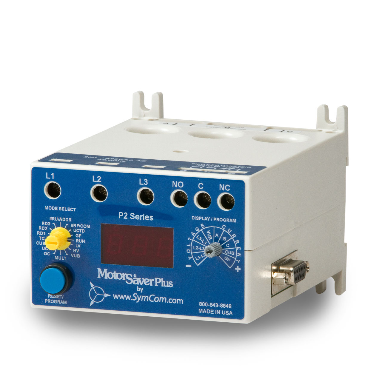 SymCom 80 Reverse-Phase Relay/171-528V/Fast-on terminals 3-Phase Voltage Monitor