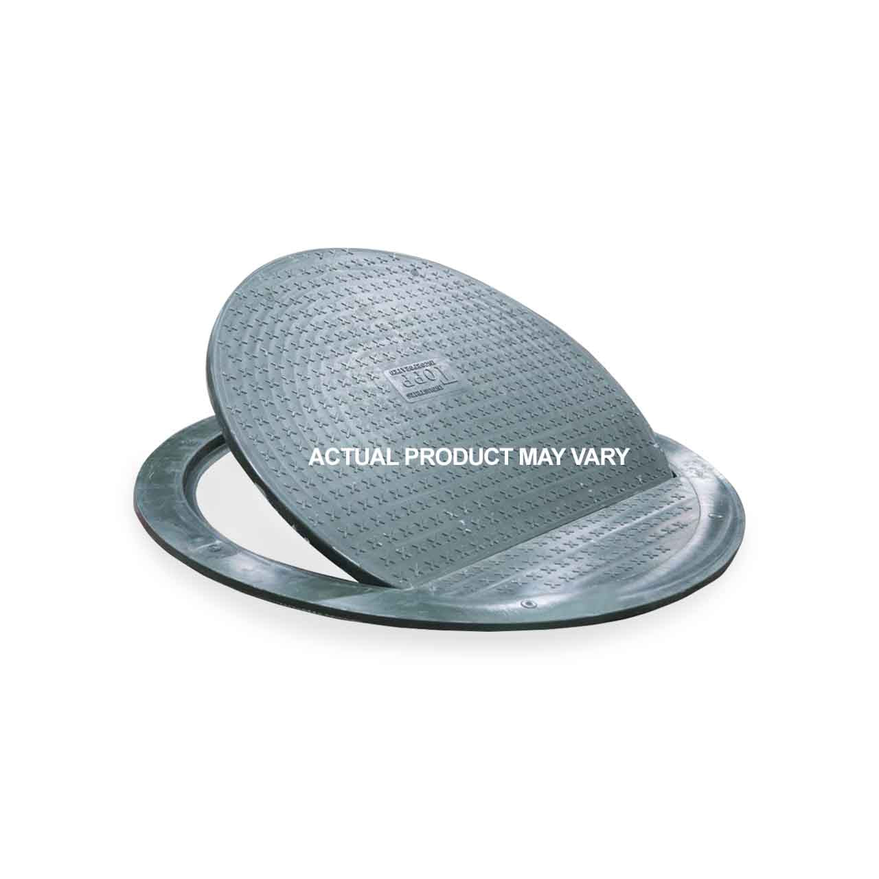 Topp C24SPA 1/2" Non-Skid Simplex Fiberglass Cover w/Access for 24" Fiberglass Basins