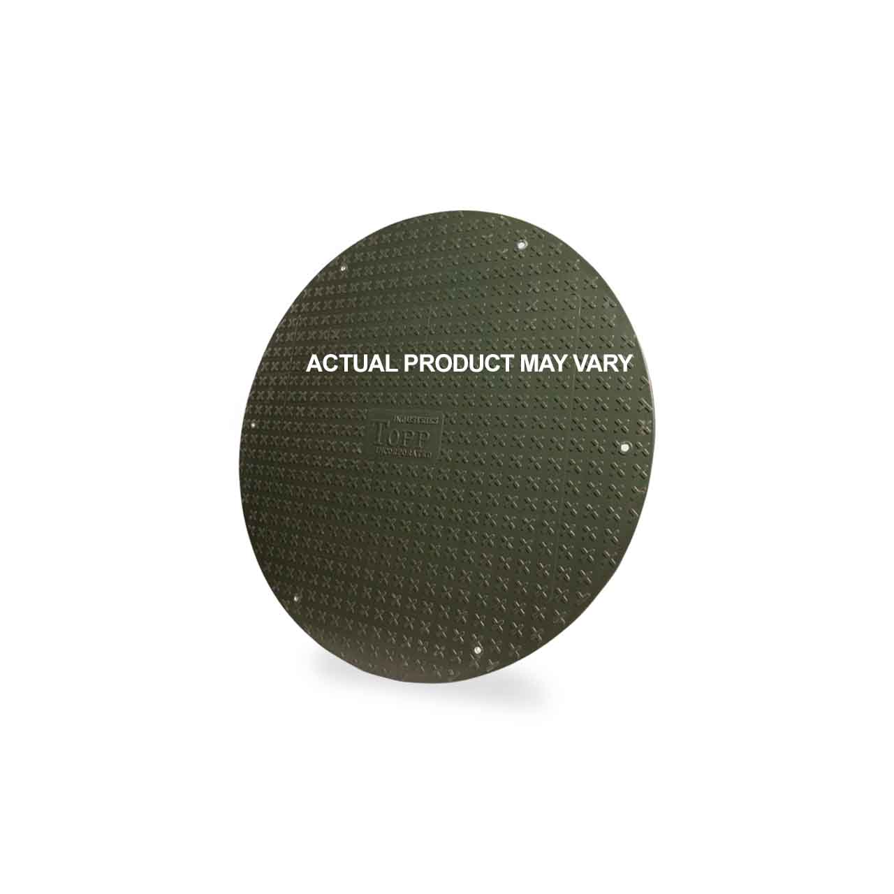 Topp C42WFNST 1/2" Thick Non-Skid Solid Green Fiberglass Cover for 42" Fiberglass Basins
