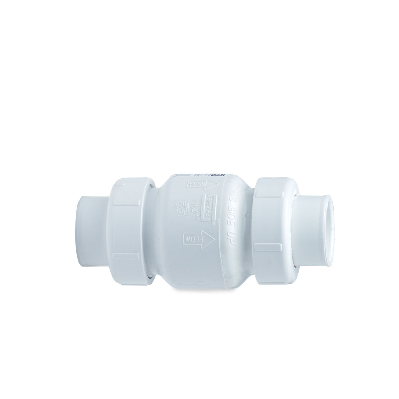 Spears True-Union PVC Spring Check Valve 1/2" S1780-05F FIPT