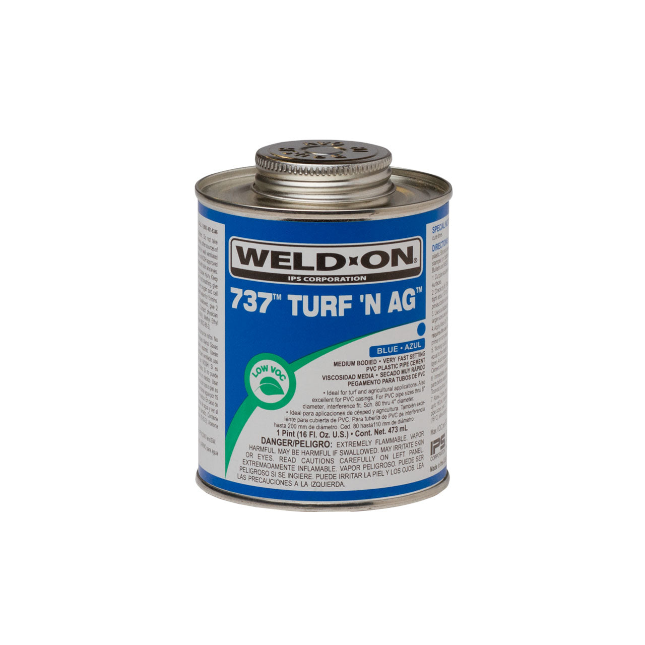 Weld-On 10990 PVC 737 TURF'N AG "Blue" Pipe Cement Pint