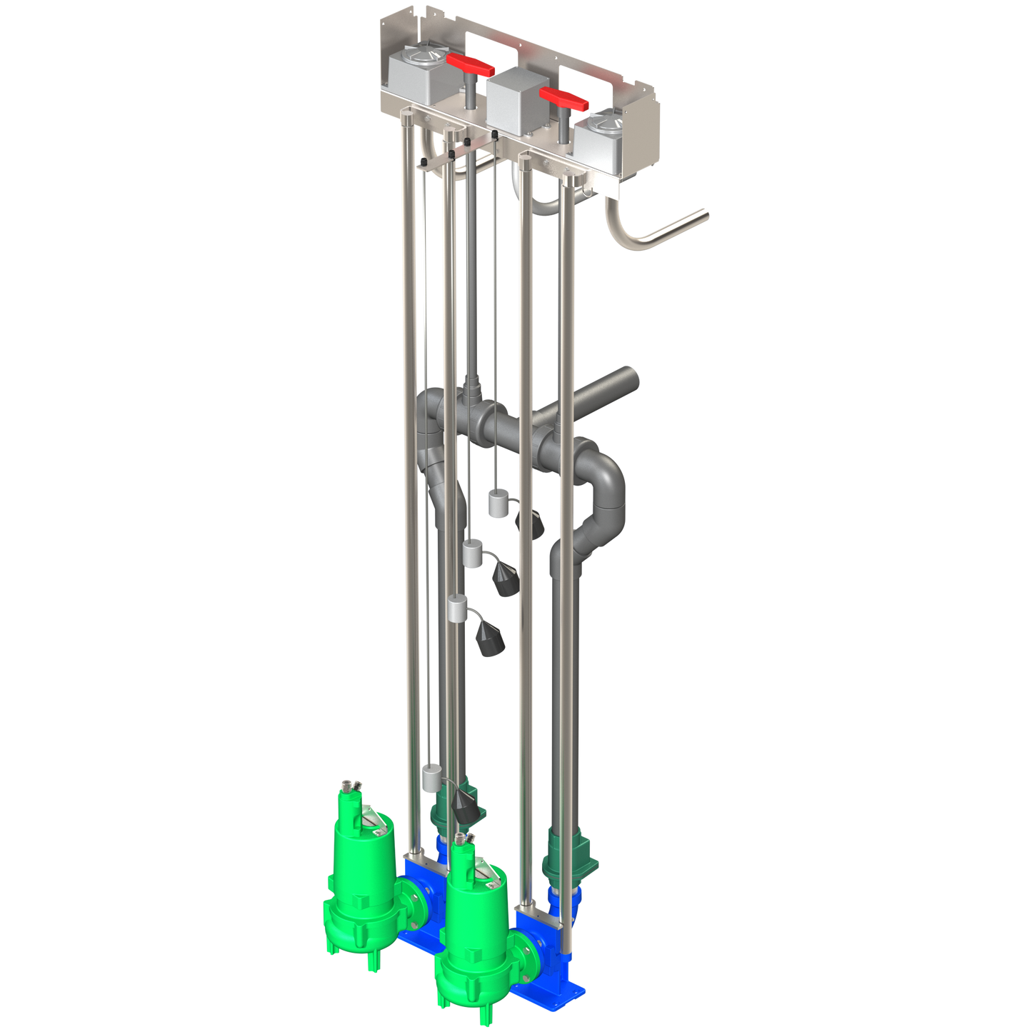 Automated Flow Systems (AFS)  Lift Station Internal Valving 3" SCH80 PVC Discharge