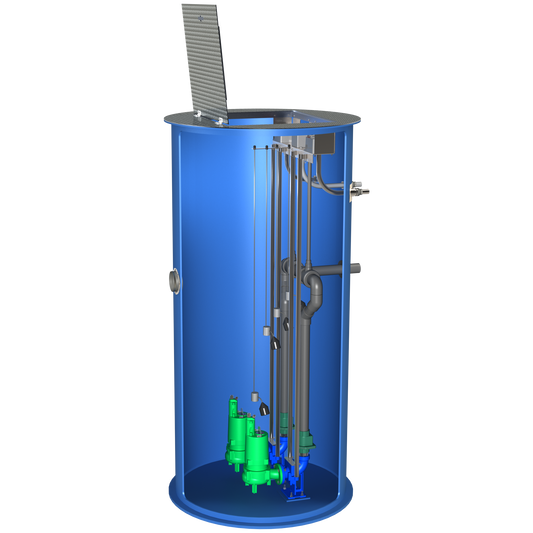 Automated Flow Systems (AFS)  Lift Station Internal Valving 3" SCH80 PVC Discharge