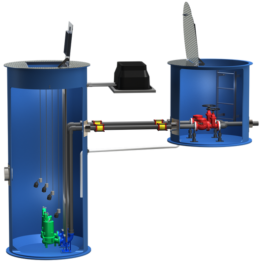 Automated Flow Systems (AFS)  Lift Station External Valve Vault 3" SCH80PVC Discharge