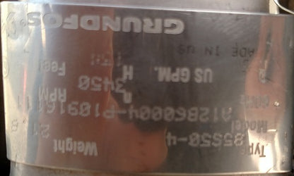 Grundfos Pump End 6" 85S50-4 5HP 4" Motor Bracket