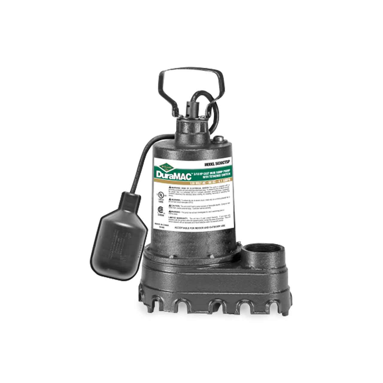 A.Y. McDonald 5030CTSP Sump Pump 0.33 HP 120V 1PH 10' Cord Automatic