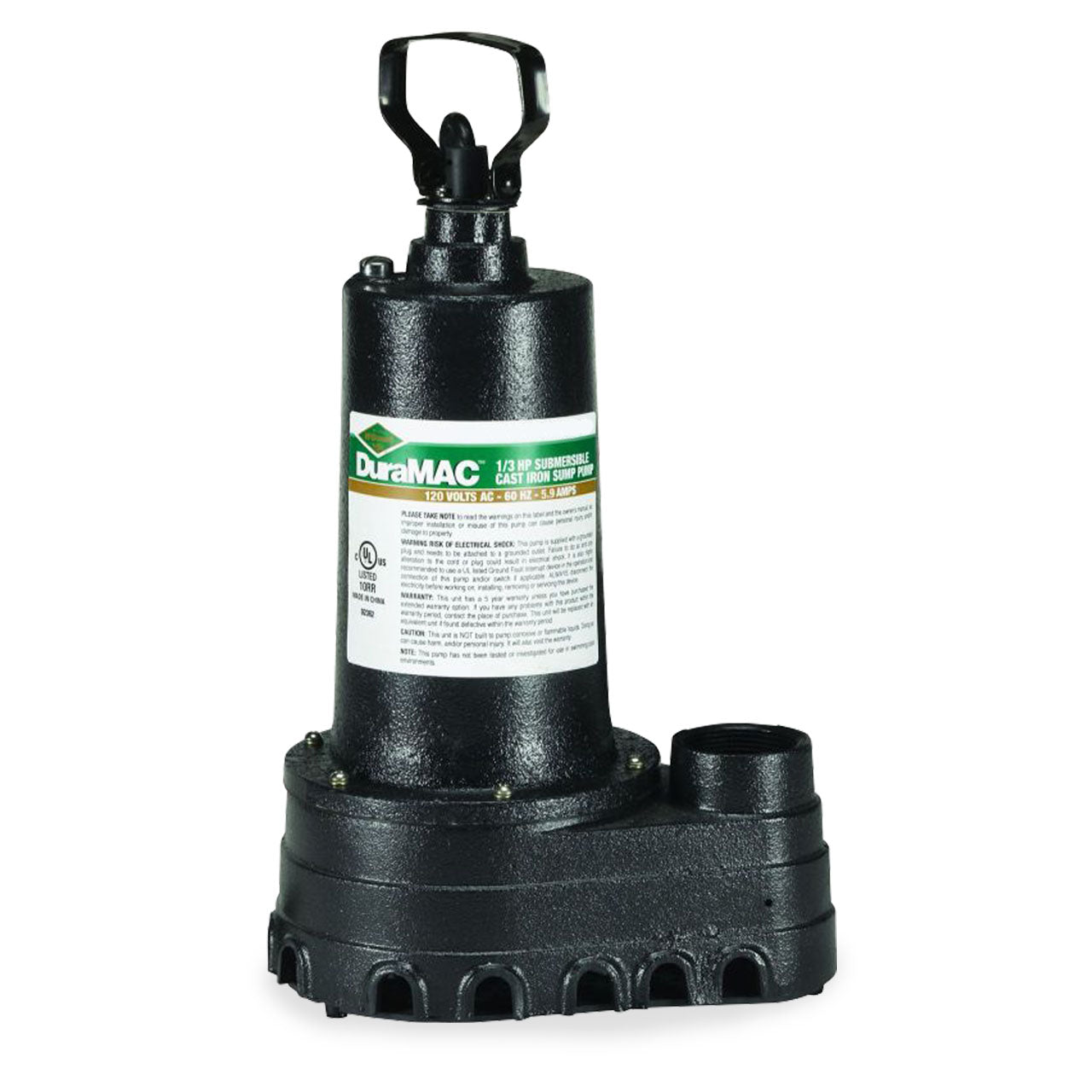 A.Y. McDonald 5033CUSP25 Sump Pump 0.33 HP 120V Manual