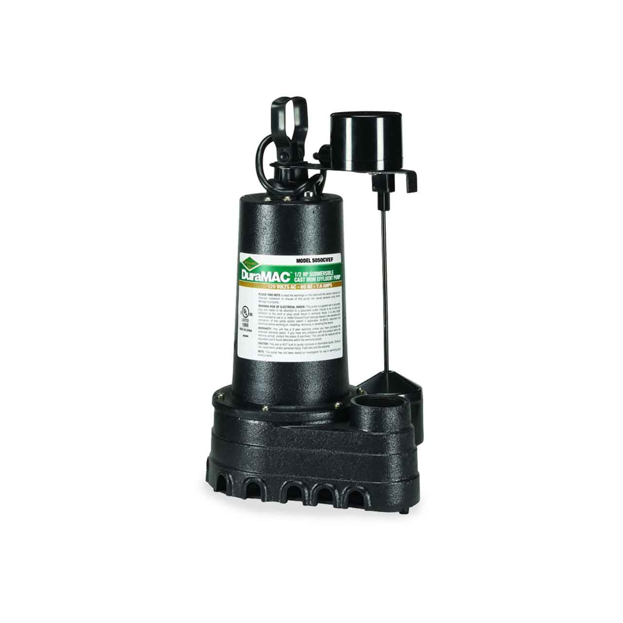 A.Y. McDonald 5050CVEF Effluent Pump 0.5 HP 120V  1PH 10' Cord Automatic