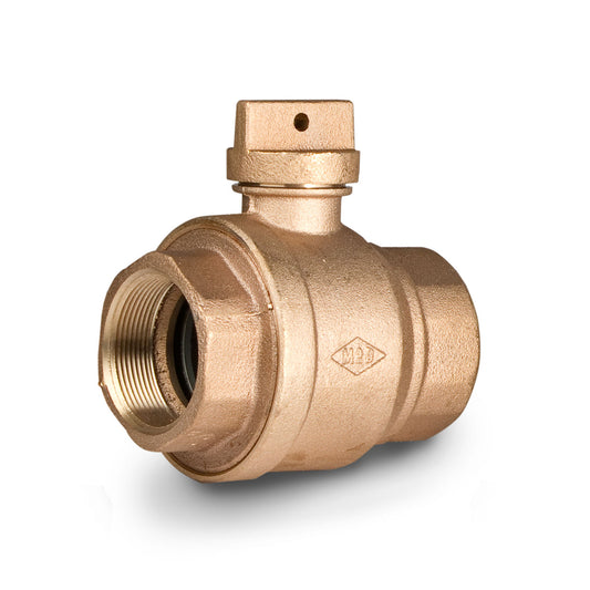 A.Y. McDonald 6101 Flathead Curb Stop Ball Valve FNPT X FNPT 2" Brass