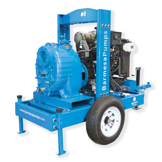 Barmesa SH6-4TNV98C Self-Priming Centrifugal Trash Pump 67.6 HP