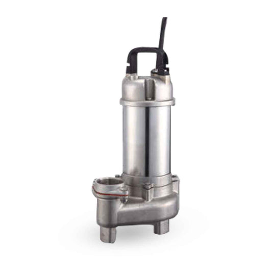 Barmesa 2BSV-054DS Submersible Stainless Vortex Sewage Pump 0.5 HP 460V 3PH 33' Cord Manual