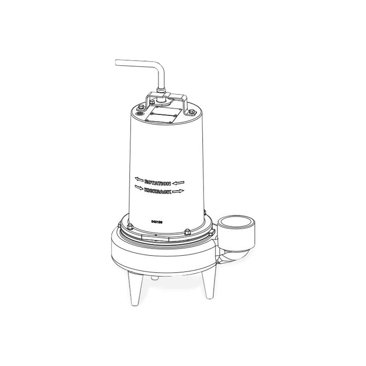Barnes 3SE3034L Submersible Sewage Ejector Pump 3.0 HP 230V 3PH 30' Cord Manual