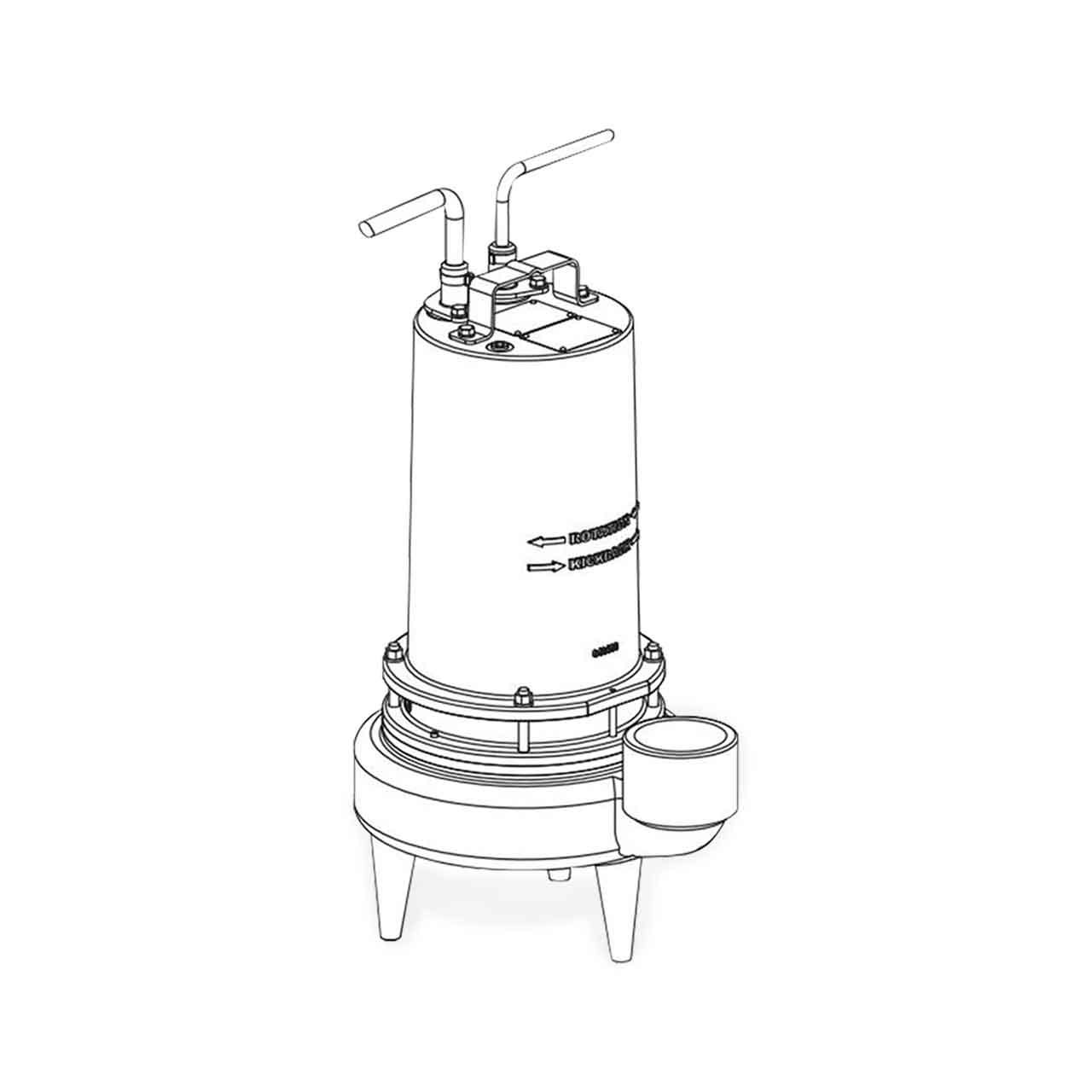 Barnes 3SE3044DS Submersible Double Seal Sewage Ejector Pump 3.0 HP 460V 3PH 30' Cord Manual