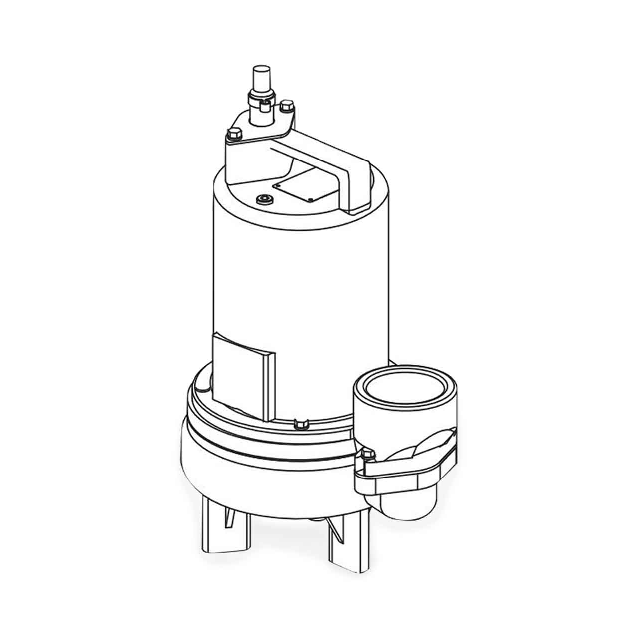 Barnes 3SEV594DS Submersible Double Seal Sewage Ejector Pump 0.5 HP 200/230V 3PH 30' Cord Manual