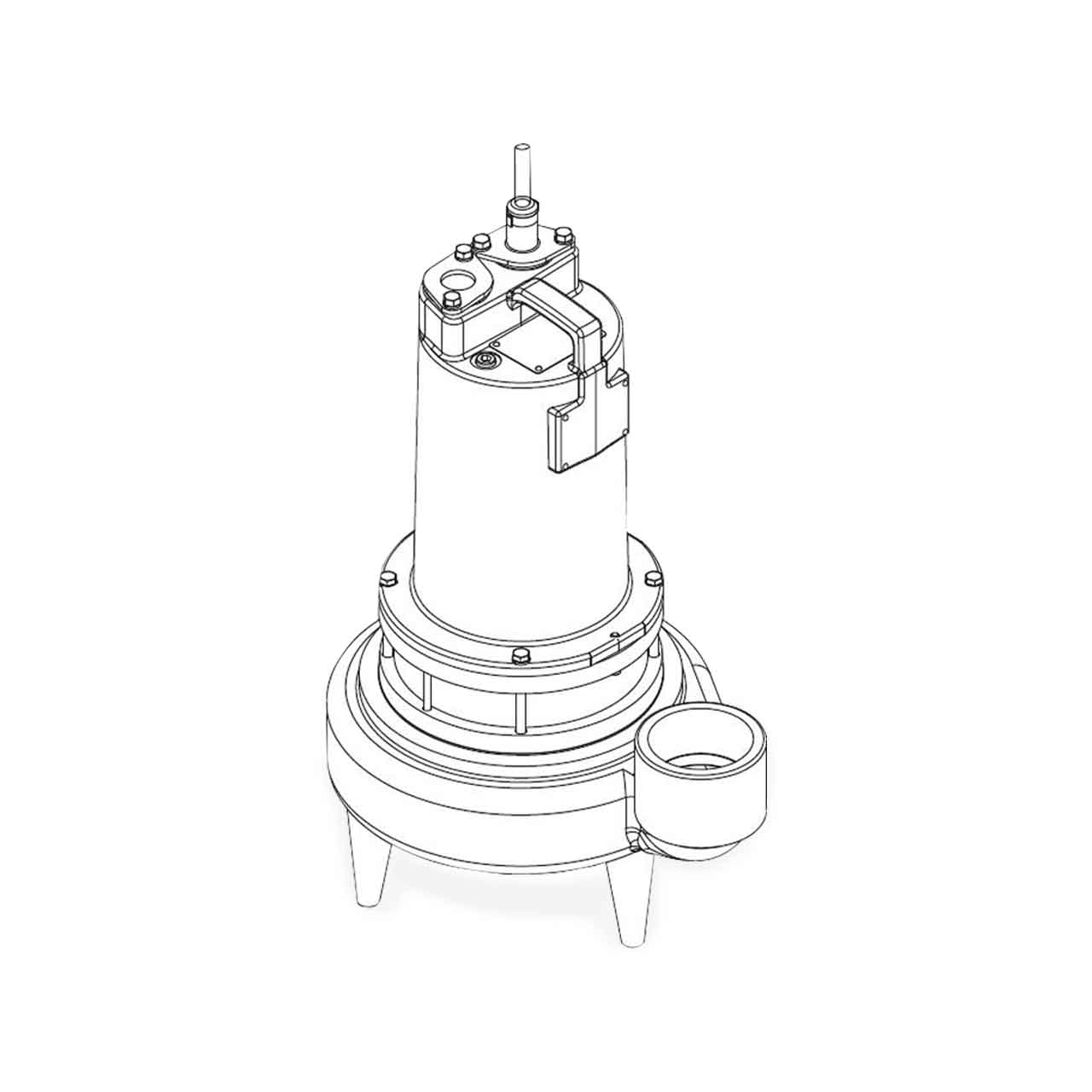 Barnes 3SE2024DS Submersible Double Seal Sewage Ejector Pump 2.0 HP 230V 1PH 30' Cord Manual