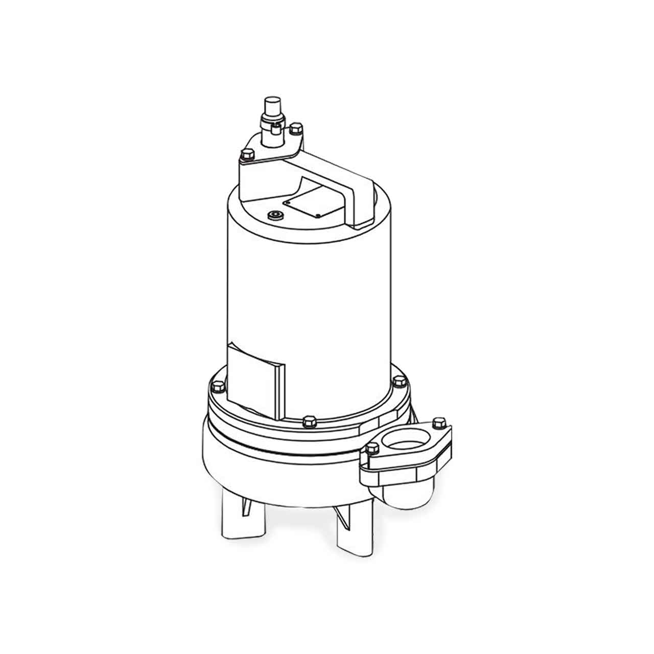 Barnes 2SEV1042L Submersible Sewage Ejector Pump 1.0 HP 460V 3PH 20' Cord Manual
