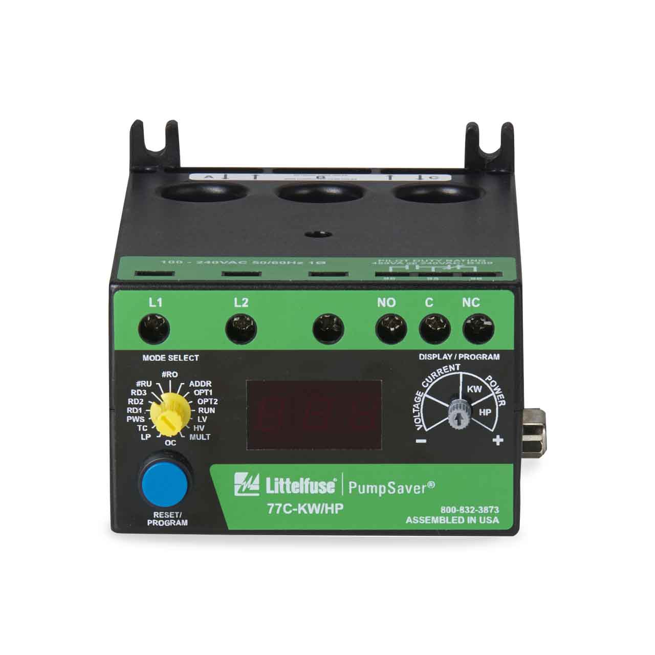 Littelfuse 777-575-KW/HP-P2 Pump Monitor Overload Relay 500-600V 3-Phase 2-800FLA Plus