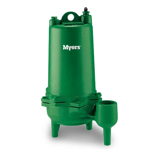 Myers MWH50-23 Sewage Pump 0.5 HP 230V 3 PH Manual 20' Cord