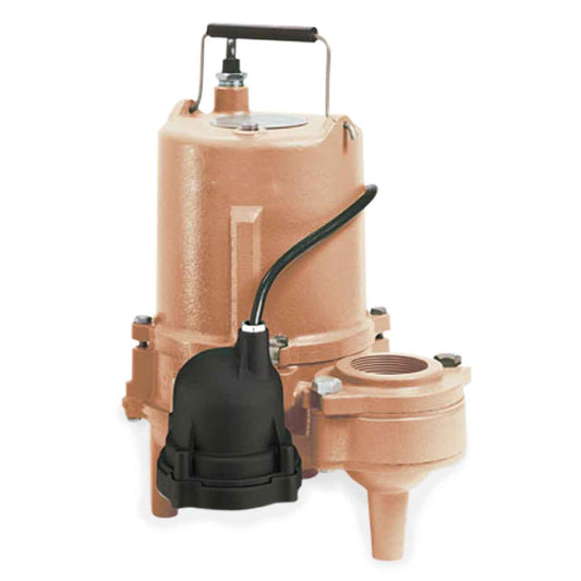 Myers MSP50AB1 Submersible Sewage Pump 0.5 HP 115V 1PH Bronze Automatic 20' Cord