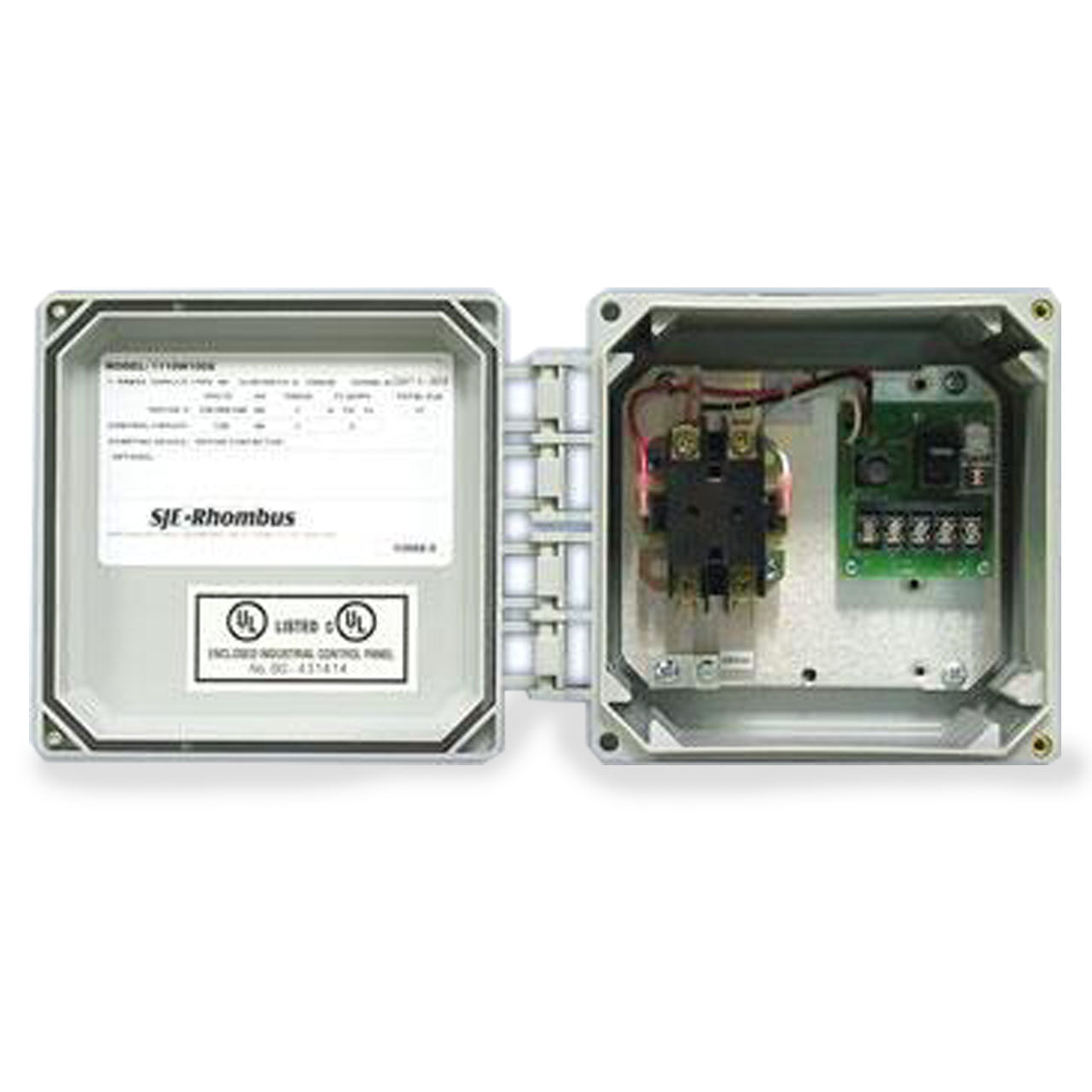 SJE-Rhombus Model 111 Simplex Single Phase Motor Contactor or Pump Switch Control 120/208/240VAC