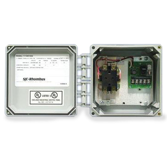 SJE-Rhombus Model 111 Simplex Single Phase Motor Contactor or Pump Switch Control 120/208/240VAC