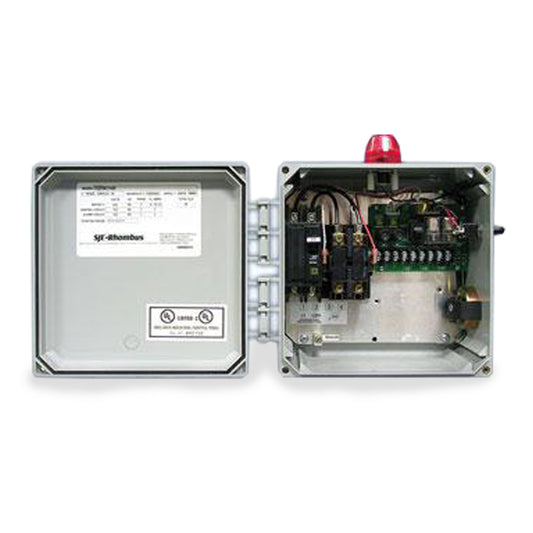 SJE-Rhombus Model 1121W114H17A Simplex Single Phase Motor Contactor Control Panel 120/208/240  VAC w/3-Floats