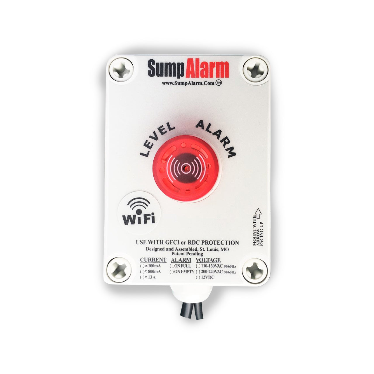 Sump Alarm SA-120V-1L-10C-WIFI Wireless (WiFi) High Water Alarm 120V 10ft Conductivity Sensor