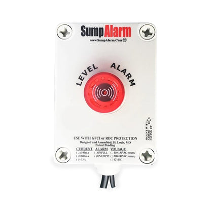Sump Alarm SA-120V-1L-16SB-LL "Original" Low Level Tank Alarm 120V 10ft SludgeBoss Float