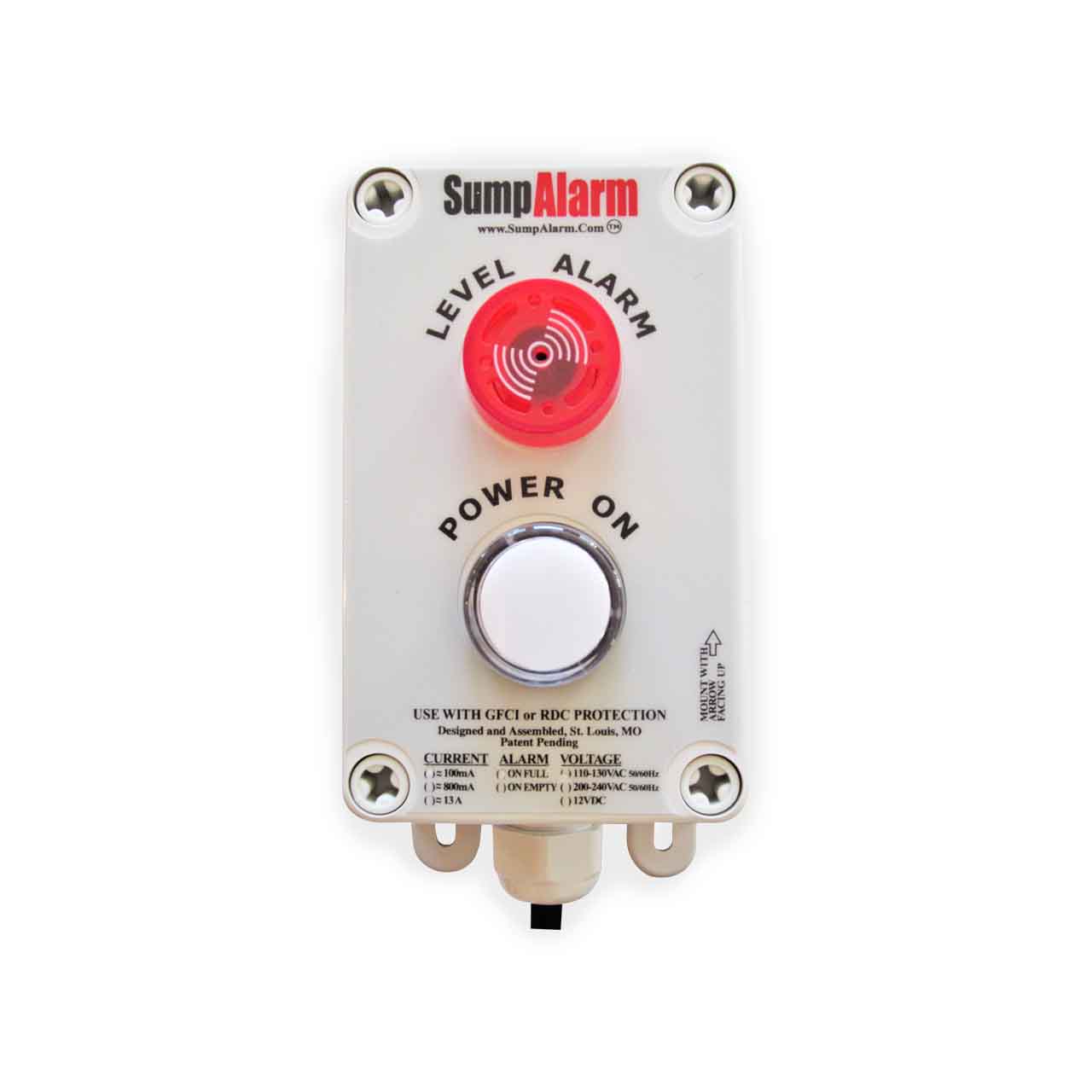 Sump Alarm SA-120V-2L-LL "2L" Low Level Tank Alarm w/ Power Indicator 120V 10ft Float