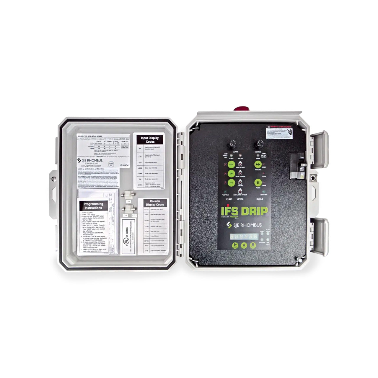 SJE-Rhombus Model IFS Drip Dose Simplex 120/208/240 VAC Single Phase Control Panel