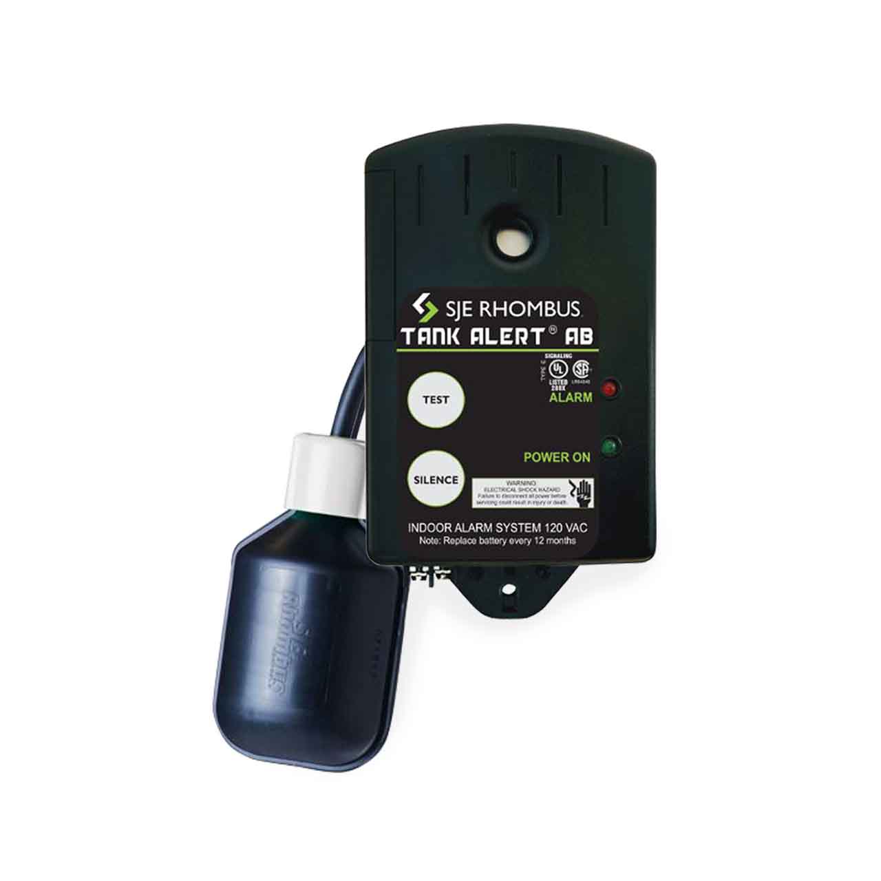 SJE-Rhombus Tank Alert AB Alarm System 120V W/Battery Backup Low Level Switch Included