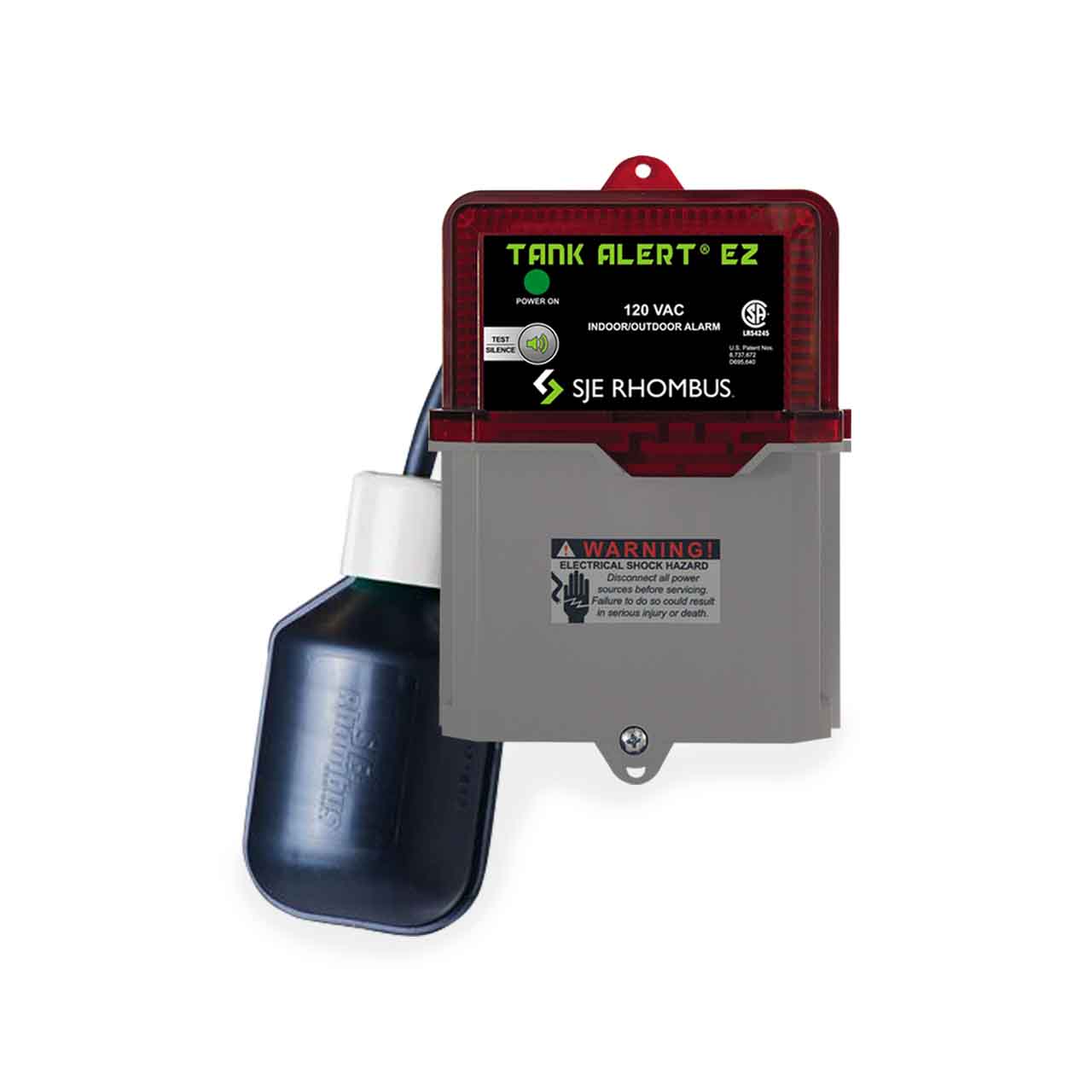 SJE-Rhombus TAEZ-01L Tank Alert EZ 120V w/ 15' SJE SignalMaster Float Low Level