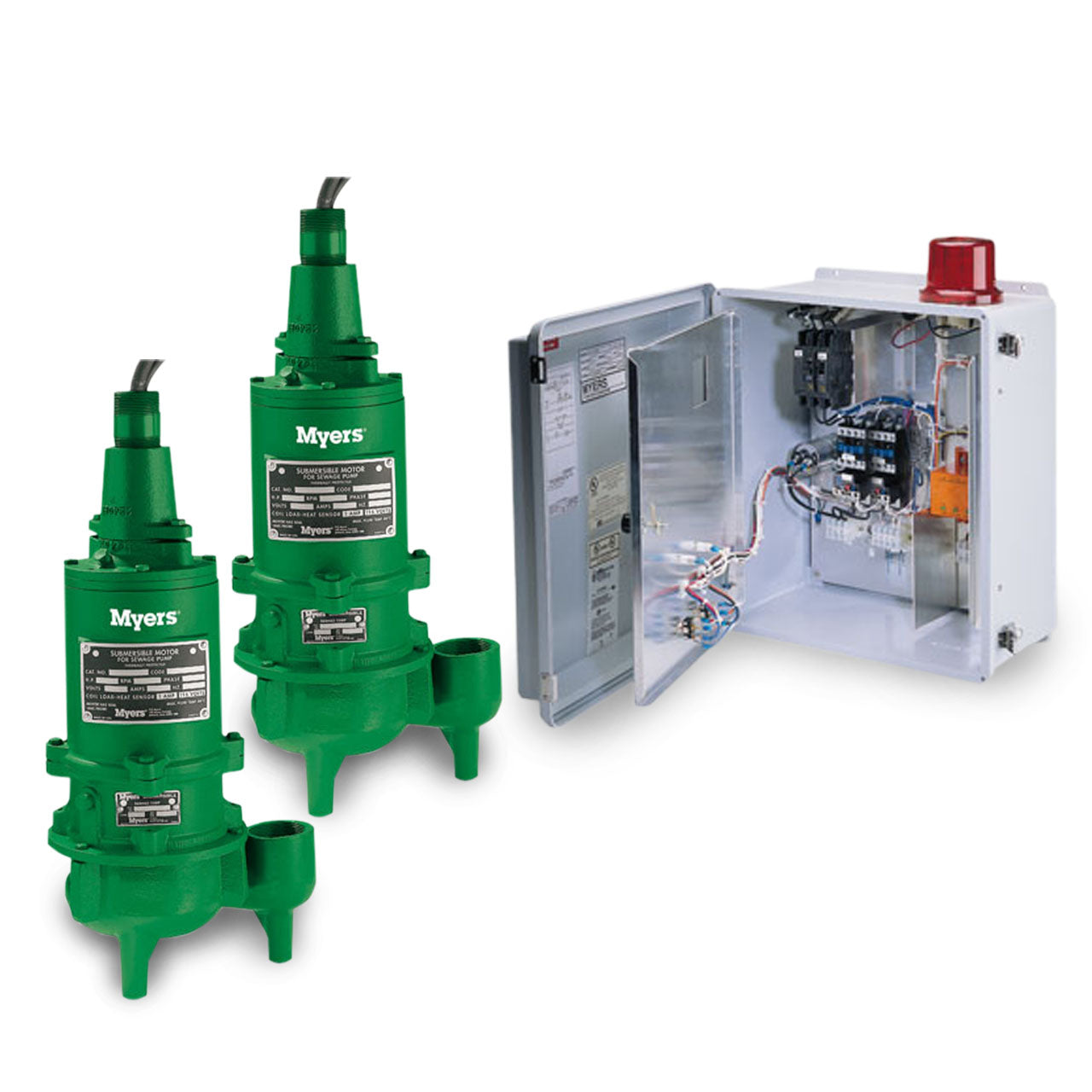 Myers SX50-21PD Duplex Explosion-Proof Pump/Control Package 0.5HP 1 PH 230 V